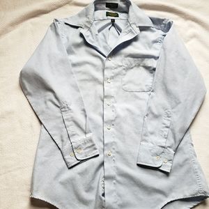 Surrey Button Down Long Sleeve Collared Dress Shirt, Light Blue, Mens 16 32/33